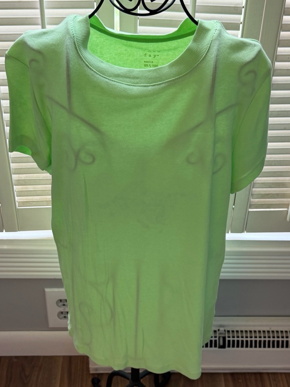 a new day Neon Lime Short Sleeve Crewneck Tee